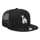 Los Angeles Dodgers Trucker Meshback New Era Black 9FIFTY Adjustable Snapback Hat