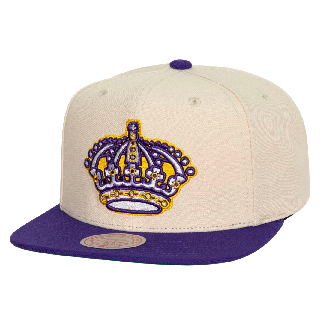 Los Angeles Kings Mitchell and Ness Vintage Off White Snapback Hat