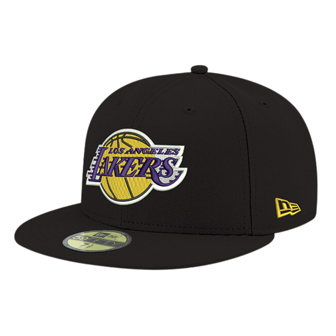 Los Angeles Lakers Black 59FIFTY Fitted Hat