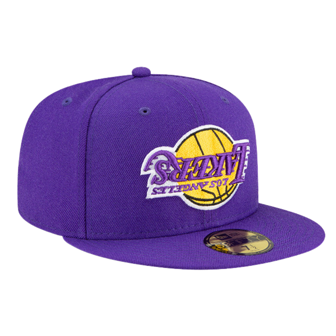 Los Angeles Lakers Upside Down Logo 59FIFTY Fitted Hat
