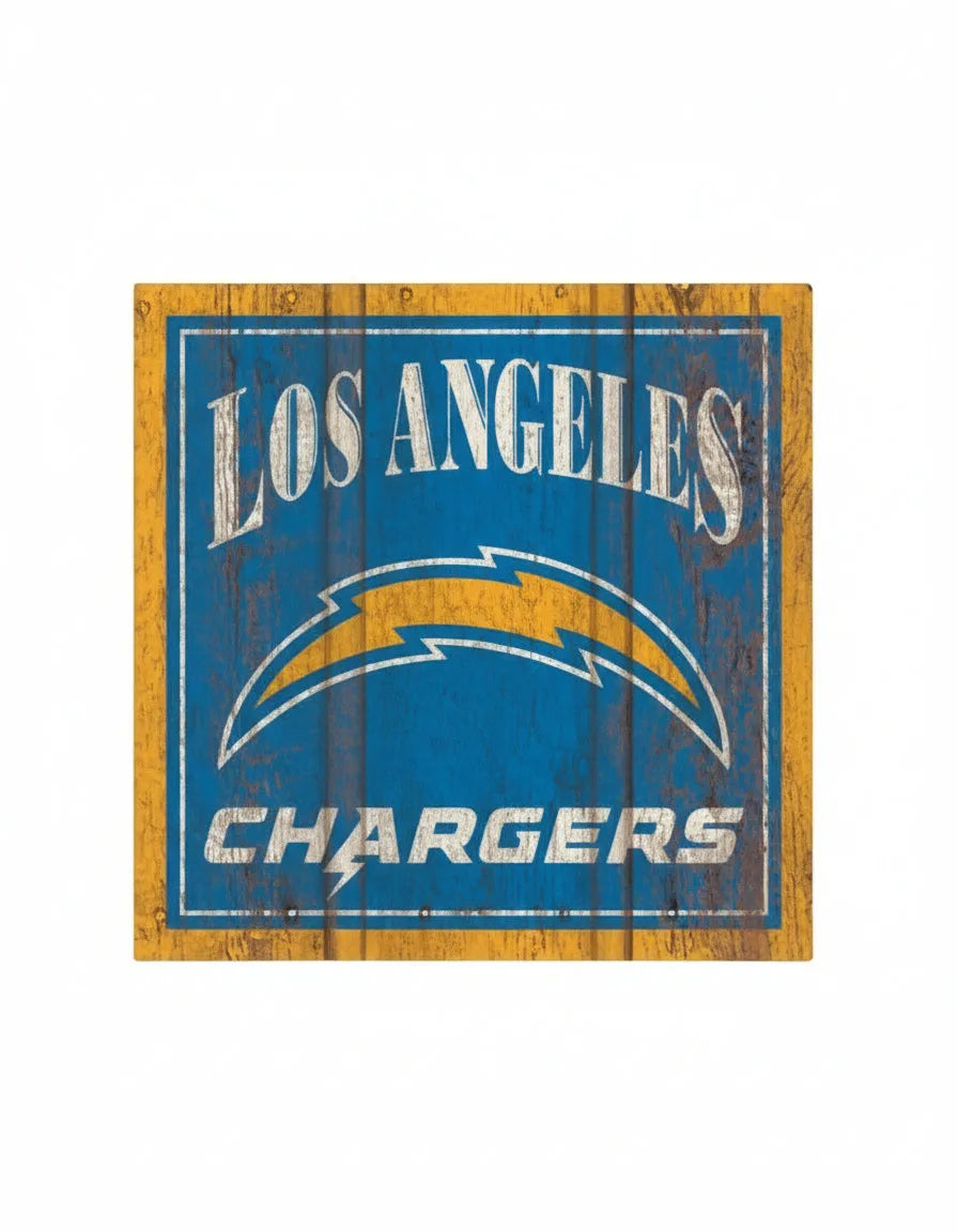 Los Angeles Chargers Wooden Magnet 3" x 3"