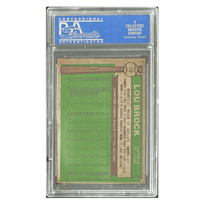 Lou Brock PSA 8 1976 Topps Card #10