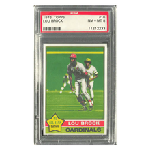 Lou Brock PSA 8 1976 Topps Card #10
