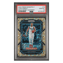 Luka Doncic PSA 10 2022 Panini Prizm Monopoly Gold Money Shimmer #d/ 500 Card #19