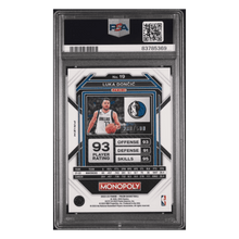 Luka Doncic PSA 10 2022 Panini Prizm Monopoly Gold Money Shimmer #d/ 500 Card #19