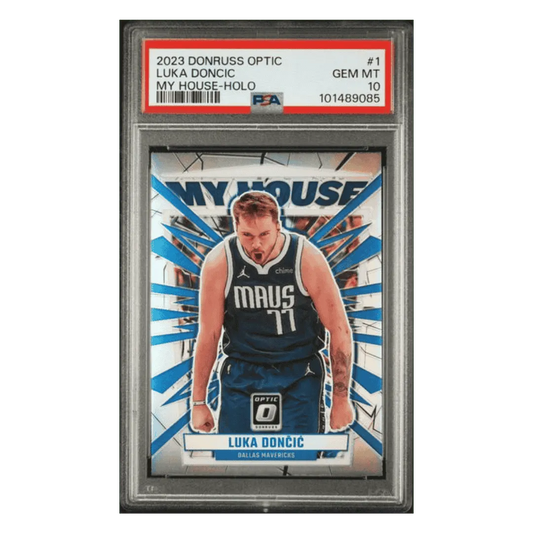 Luka Doncic PSA 10 2023 Panini Donruss Optic My House Holo Card #1