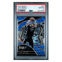 Luka Doncic PSA 10 2023 Panini Select Blue Wave #d/ 75 Card #251