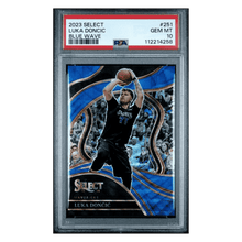 Luka Doncic PSA 10 2023 Panini Select Blue Wave #d/ 75 Card #251