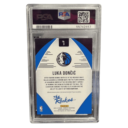 Luka Doncic PSA 9 2018 Panini Donruss The Rookies Card #3
