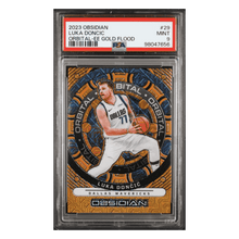 Luka Doncic PSA 9 2023 Panini Obsidian Orbital EE Gold Flood #d/10 Card #29