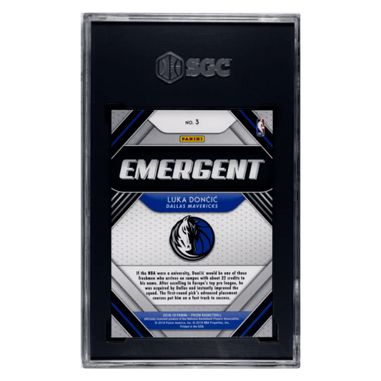 Luka Doncic SGC 10 2018-19 Panini Prizm Emergent Card #3
