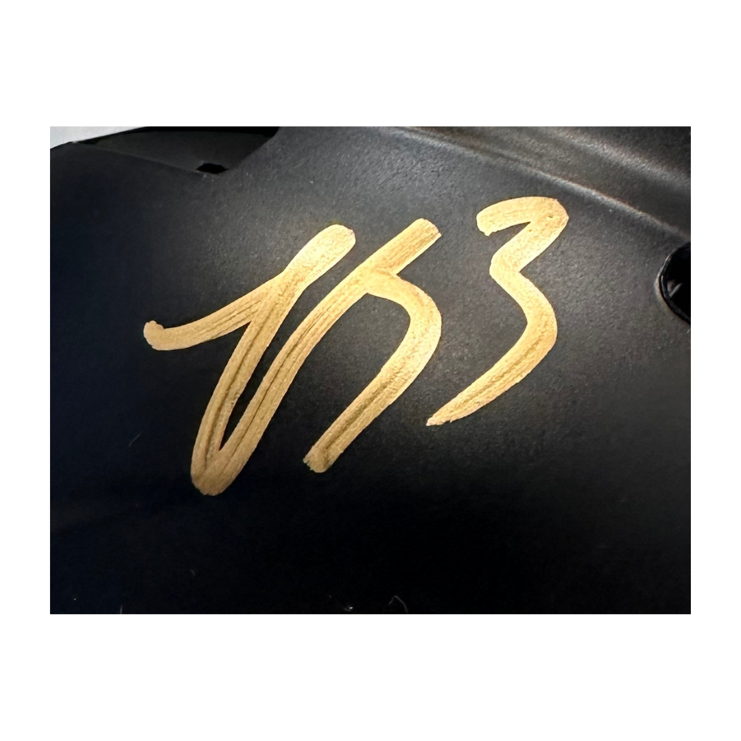 Luther Burden Missouri Tigers Autographed Anodized Black Mini Speed Helmet - JSA COA