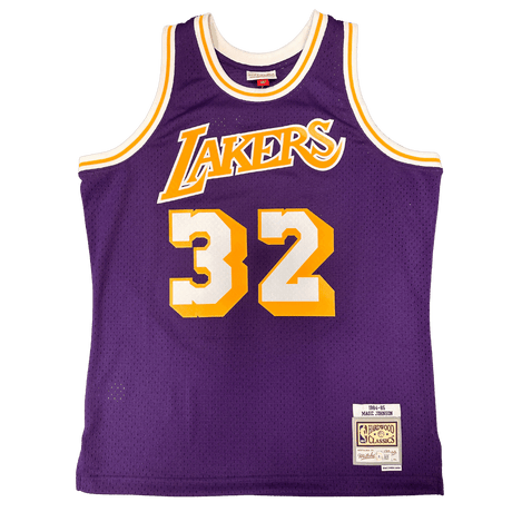 Magic Johnson Los Angeles Lakers Autographed Mitchell and Ness HWC Swingman Jersey - Beckett COA