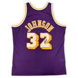 Magic Johnson Los Angeles Lakers Autographed Mitchell and Ness HWC Swingman Jersey - Beckett COA
