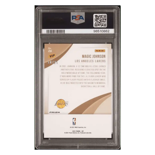 Magic Johnson PSA 10 2022 Panini National VIP Camo Green #d/ 25 Card #26