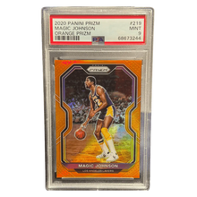 Magic Johnson PSA 9 2020 Panini Prizm Orange #d/ 49 Card #219