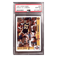 Magic vs Jordan PSA 10 1991 Upper Deck Card #34