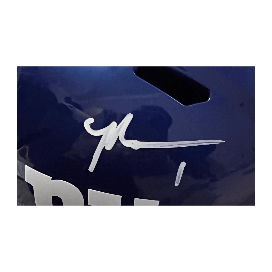 Malik Nabers New York Giants Autographed Full Size Speed Replica Helmet - Fanatics COA