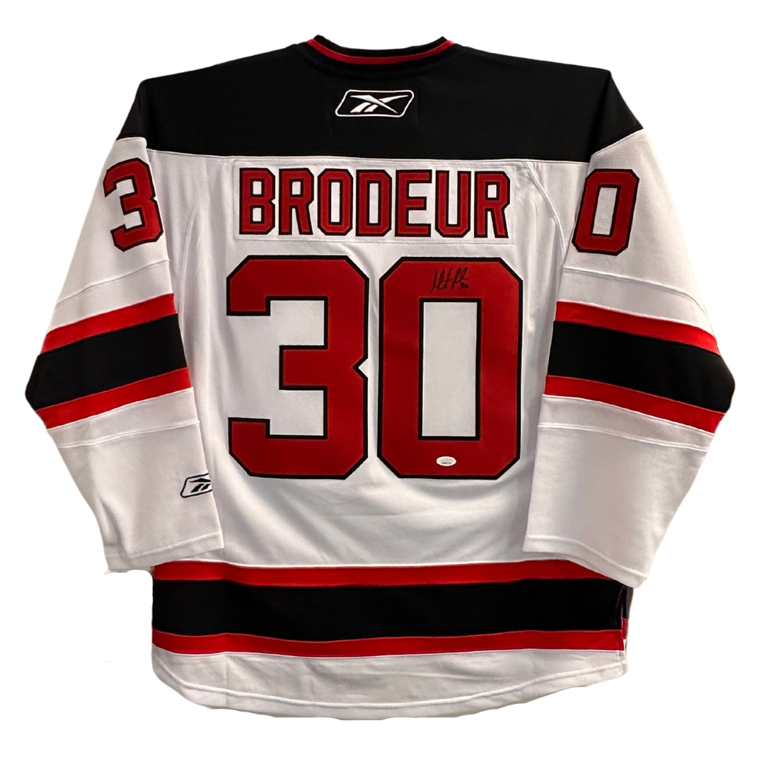 Martin Brodeur New Jersey Devils Autographed Reebok Away Jersey With 1995 Stanley Cup Patch - JSA COA