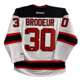 Martin Brodeur New Jersey Devils Autographed Reebok Away Jersey w/ HOF Inscription - JSA COA