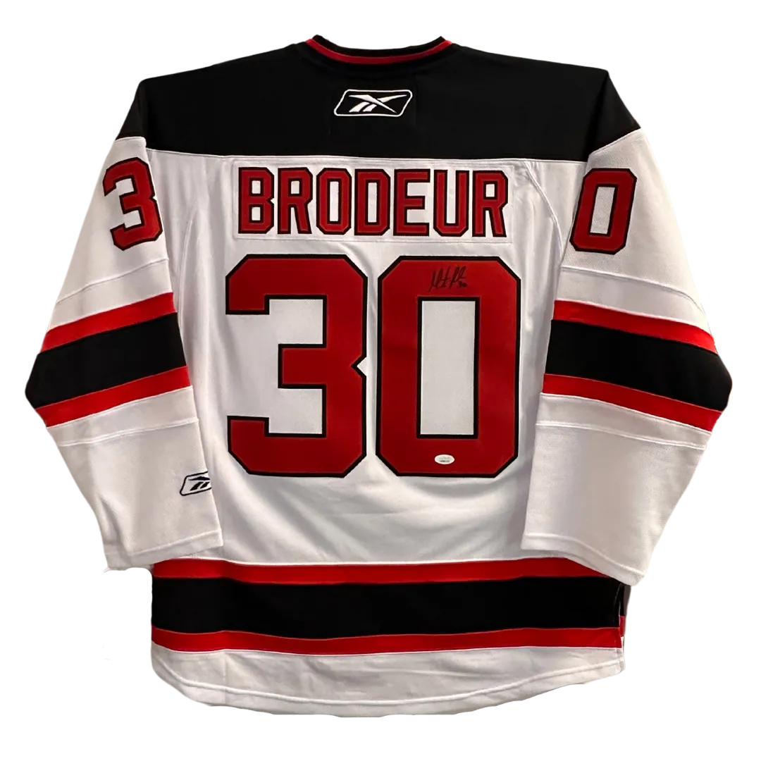 Martin Brodeur New Jersey Devils Autographed Reebok Away Jersey With 1995 Stanley Cup Patch - JSA COA