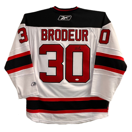 Martin Brodeur New Jersey Devils Autographed Reebok Away Jersey With 1995 Stanley Cup Patch - JSA COA