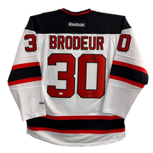 Martin Brodeur New Jersey Devils Autographed Reebok Away Jersey w/ HOF Inscription - JSA COA