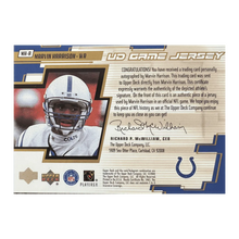 Marvin Harrison 2000 Upper Deck Game Jersey Autograph Patch Card #MH-A