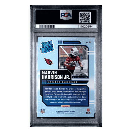 Marvin Harrison Jr PSA 10 2024 Panini Donruss Rated Rookies Retro Card #4