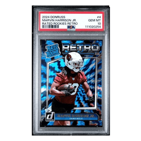 Marvin Harrison Jr PSA 10 2024 Panini Donruss Rated Rookies Retro Card #4