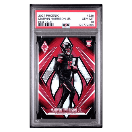 Marvin Harrison Jr PSA 10 2024 Panini Phoenix Red Fade Rookie RC #d/ 299 Card #226