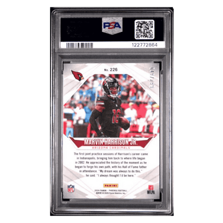 Marvin Harrison Jr PSA 10 2024 Panini Phoenix Red Fade Rookie RC #d/ 299 Card #226