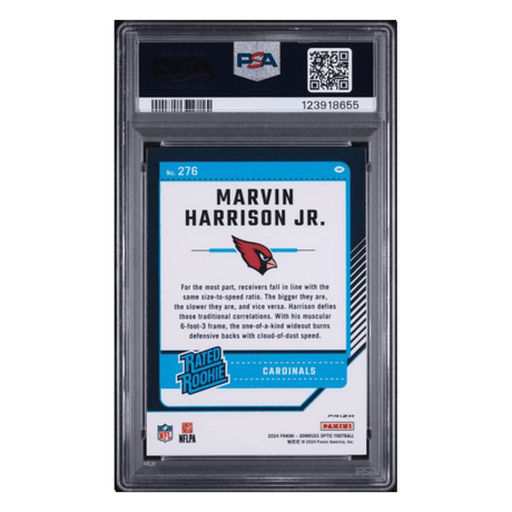 Marvin Harrison Jr PSA 9 2024 Panini Donruss Optic Red Mojo Card #276