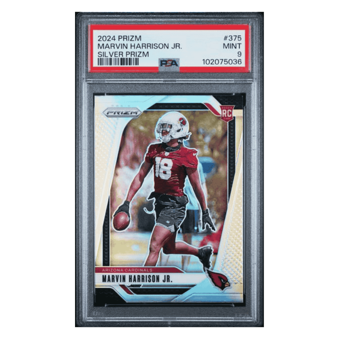 Marvin Harrison Jr PSA 9 2024 Panini Prizm Silver Card #375
