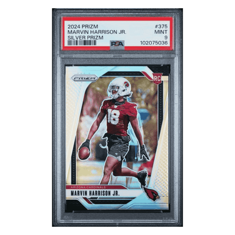 Marvin Harrison Jr PSA 9 2024 Panini Prizm Silver Card #375