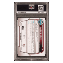 Marvin Mims PSA 10 2022 Topps Bowman University Chrome Prospects Autograph Green Refractor #d/ 99 Card #4