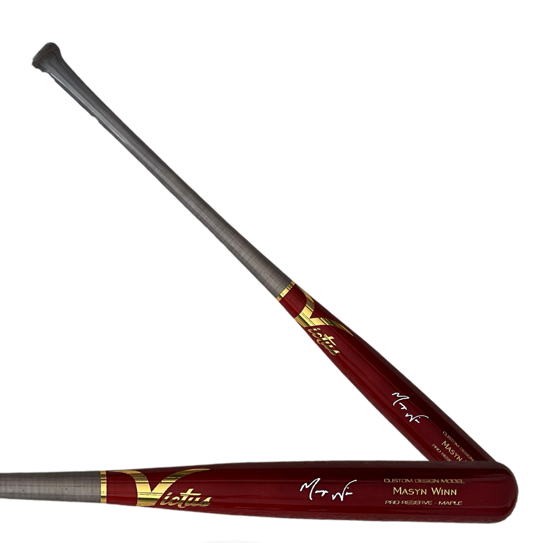 Masyn Winn St Louis Cardinals Autographed Cherry & Grey Victus Pro Reserve Maple Bat- Beckett COA