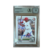 Masyn Winn Autographed Beckett BAS GEM MT 10 2020 Bowman Draft Rookie Card #BD59