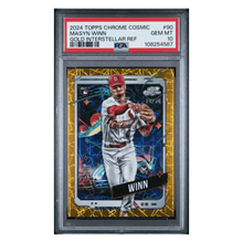 Masyn Winn PSA 10 2024 Topps Chrome Cosmic Gold Interstellar Refractor Rookie RC #d/ 50 Card #90