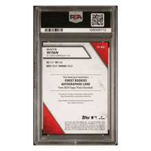 Masyn Winn PSA 8 2024 Topps Finest Rookie Design Variation Autographs #d/10 Card #FRMW