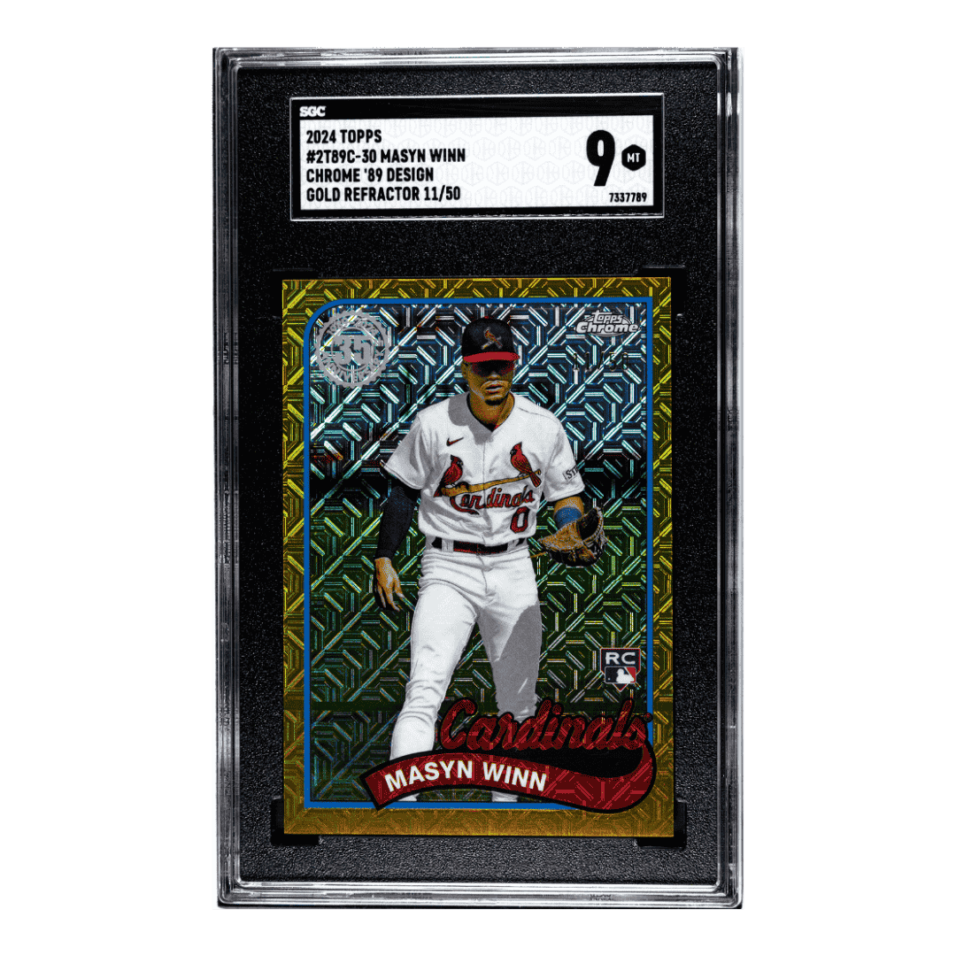 Masyn Winn SGC 9 2024 Topps Chrome '89 Design Gold Refractor 11/50 Card #2T89C-30