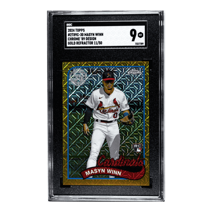 Masyn Winn SGC 9 2024 Topps Chrome '89 Design Gold Refractor 11/50 Card #2T89C-30
