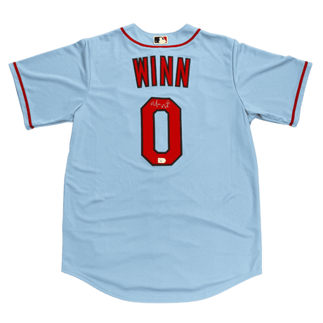 Masyn Winn St Louis Cardinals Autographed Nike Replica Alternate Light Blue Jersey - MLB COA