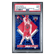 Matas Buzelis PSA 9 2024 Panini Hoops Premium Prizms Lazer Blue Rookie RC #d /49 Card #295