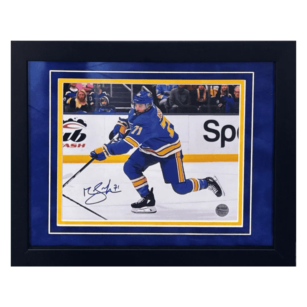 Mathieu Joseph St Louis Blues Autographed Framed 8x10 Photo - Fan Cave COA