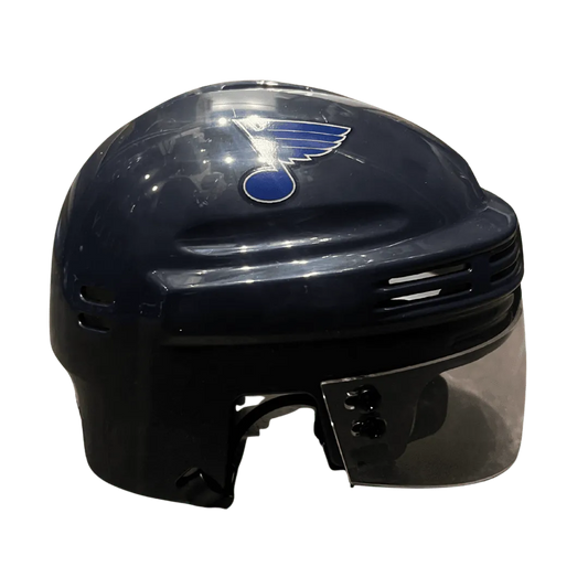 Mathieu Joseph St Louis Blues Autographed Mini Replica Blue Helmet - Fan Cave COA