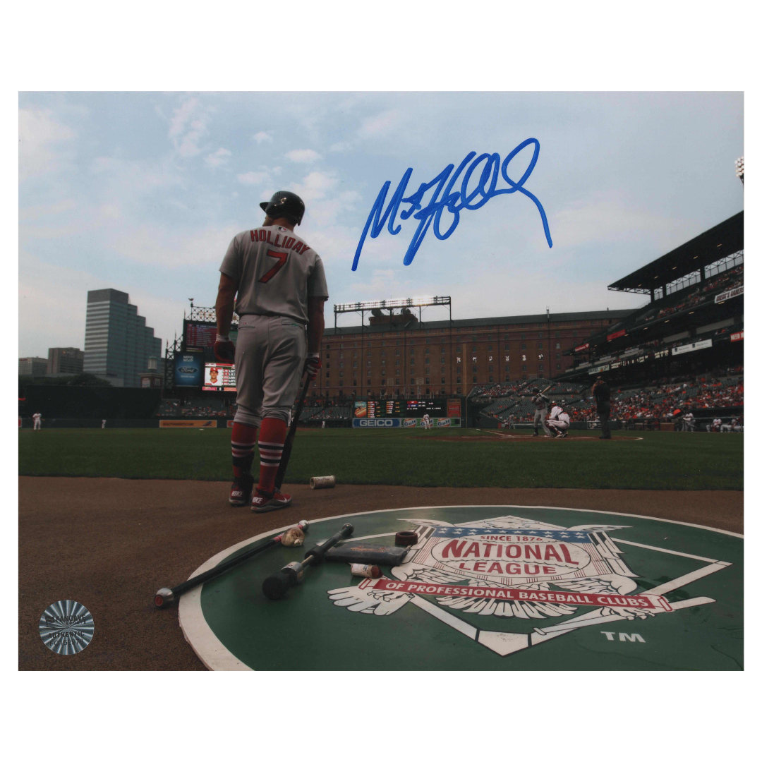 Matt Holliday St Louis Cardinals Autographed On Deck Photo - Fan Cave COA