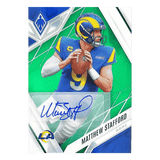 Matthew Stafford 2022 Panini Phoenix Green Autograph #D 2/5 Card #60