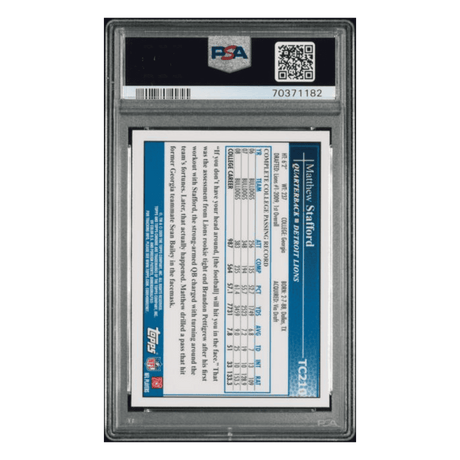 Matthew Stafford PSA 9 2009 Topps Chrome Card #TC210