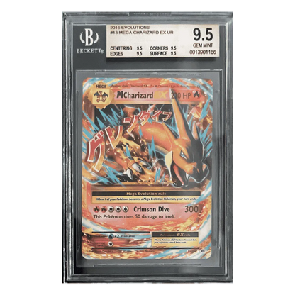 Mega Charizard EX UR BGS 9.5 2016 Pokemon Evolutions Card #13